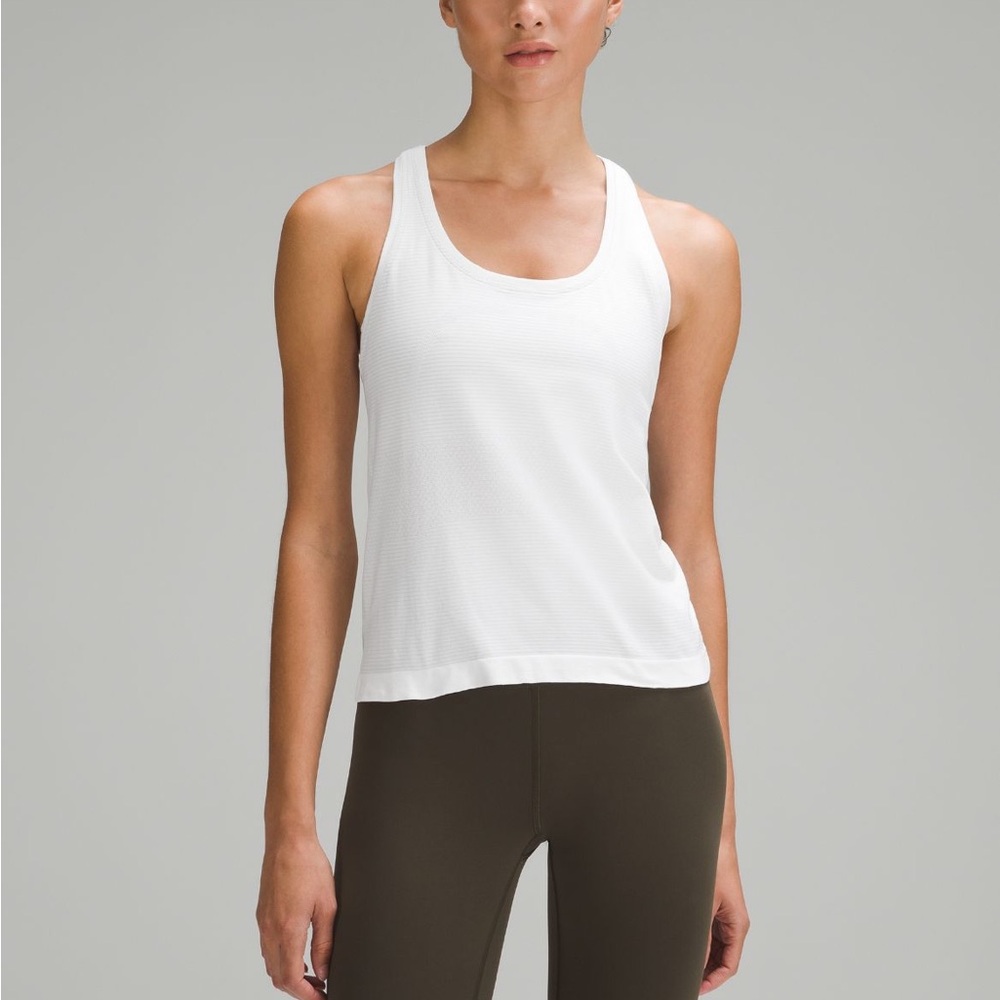 COPY - Size 8 White lululemon Swiftly Tank Top *Waist Length*